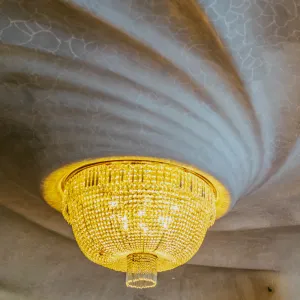 Gold Kristal Çanak Plafonyer